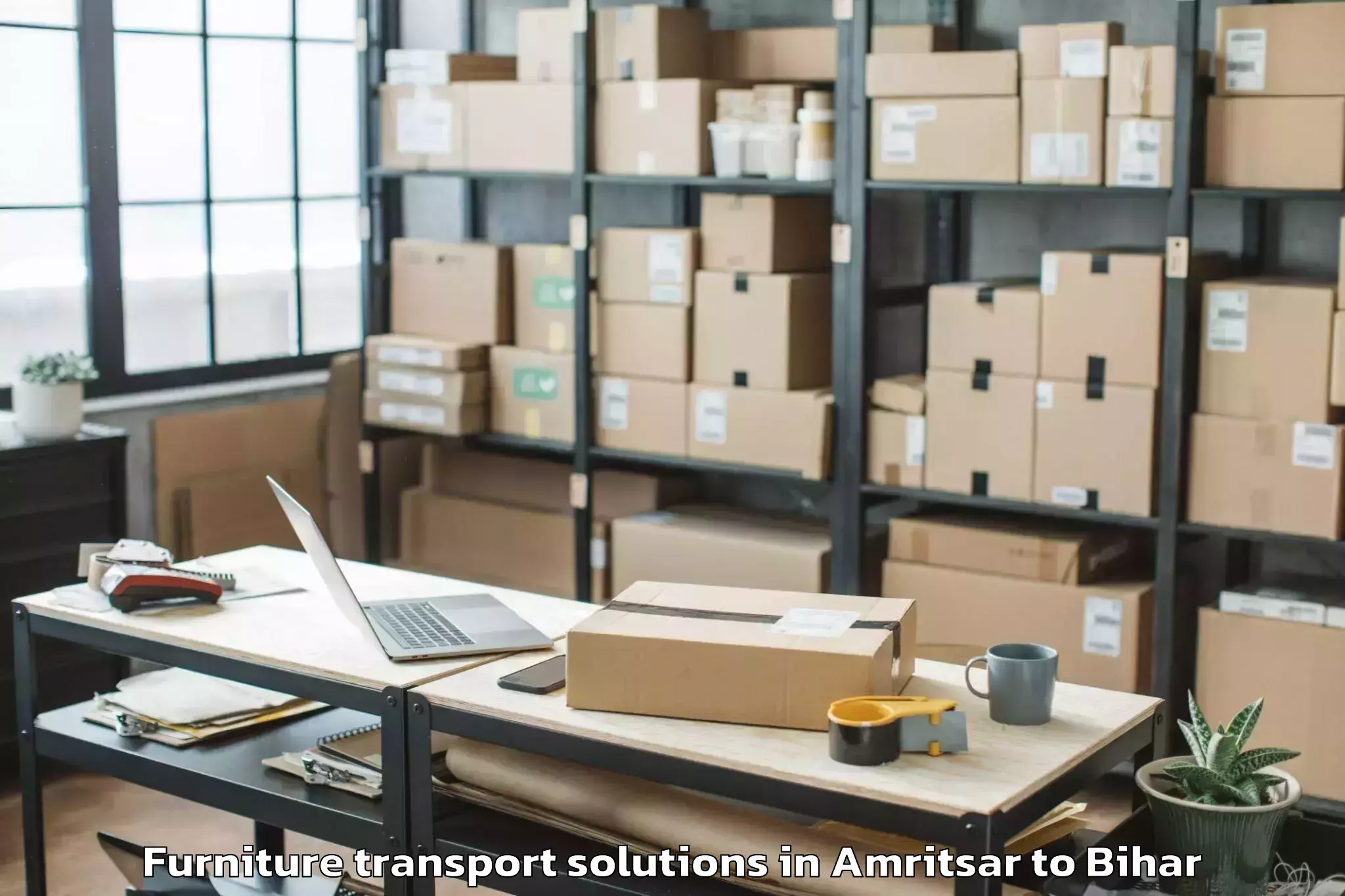 Book Amritsar to Paraiya Furniture Transport Solutions Online